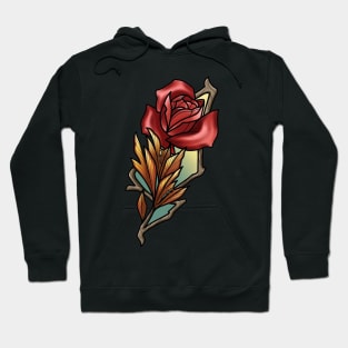 red rose Hoodie